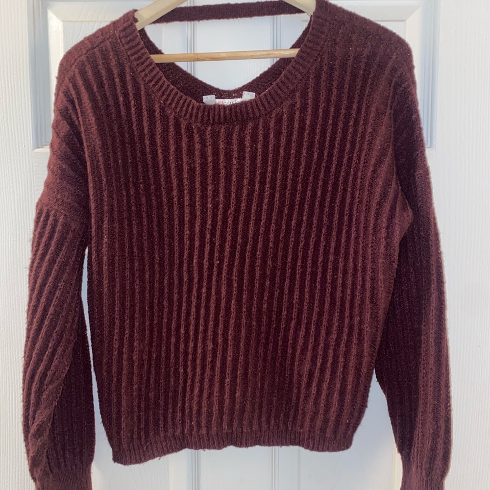 Garnet knit sweater